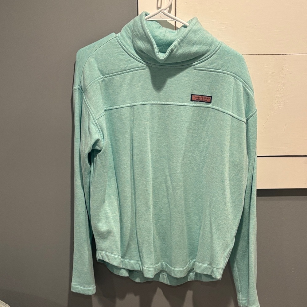 Vineyard Vines Aqua Cowl Neck Sweater